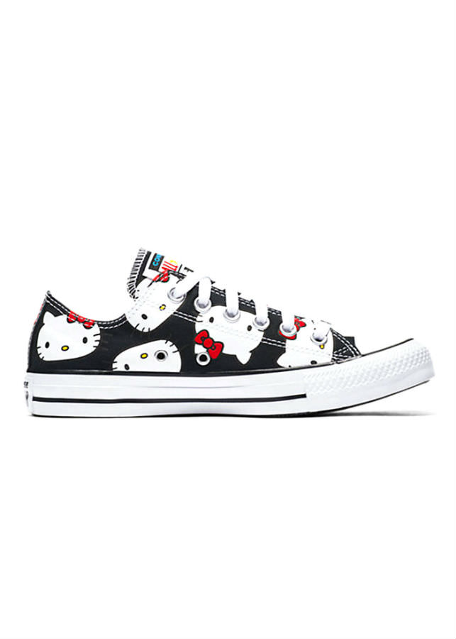 Giày Sneaker Unisex Converse x Hello Kitty Chuck Taylor All Star Cavas Black Low