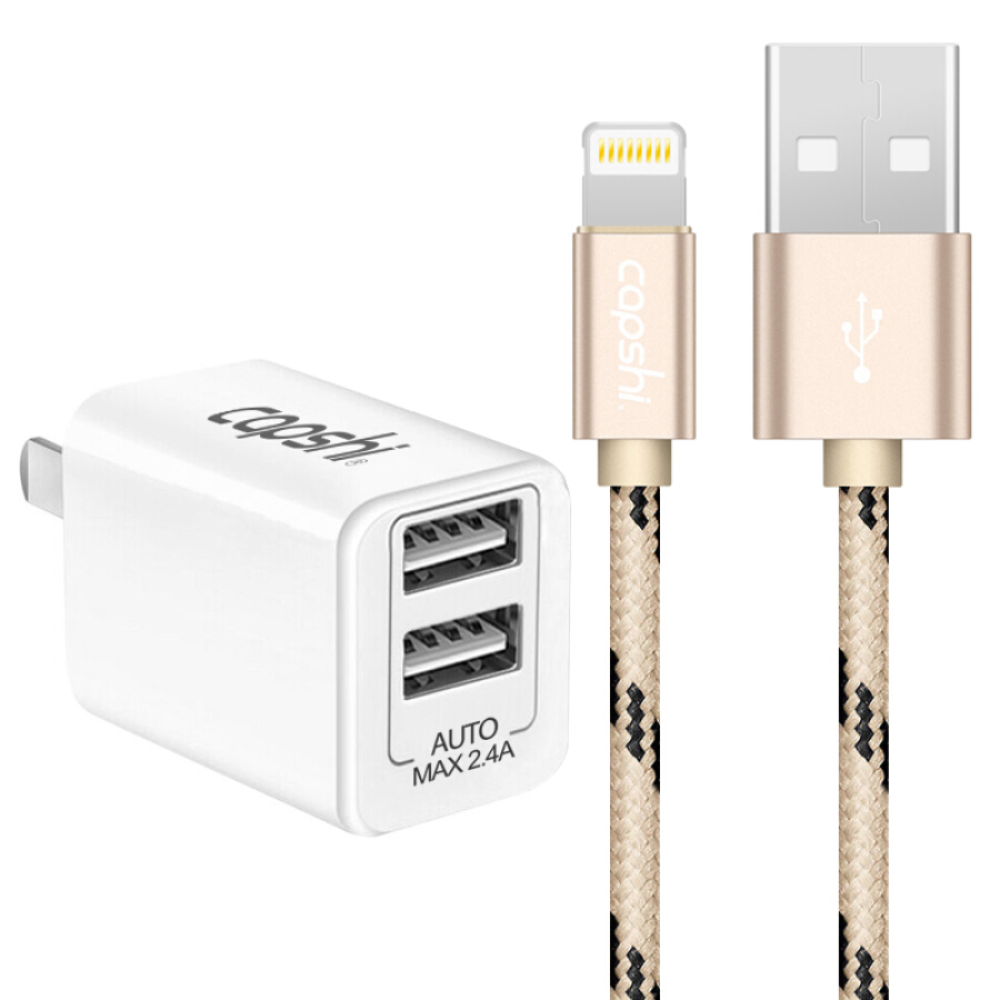 1024056 , 5256509371614 , 62_2935359 , 156000 , Day-Cap-Capshi-Danh-Cho-IPhone-6--5S-Vang-Cu-Sac-Hai-Cong-2.4A-Danh-Cho-IPhone-5--6s--7-Plus--SE--Ipad-Air-Mini-Trang-62_2935359 , tiki.vn , Dây Cáp Capshi Dành Cho IPhone 6 / 5S - Vàng + Củ Sạc Hai Cổn Dây Cáp Capshi Dành Cho IPhone 6 / 5S - Vàng + Củ Sạc Hai Cổng 2.4A Dành Cho IPhone 5 / 6s / 7 Plus / SE / Ipad Air Mini - Trắng