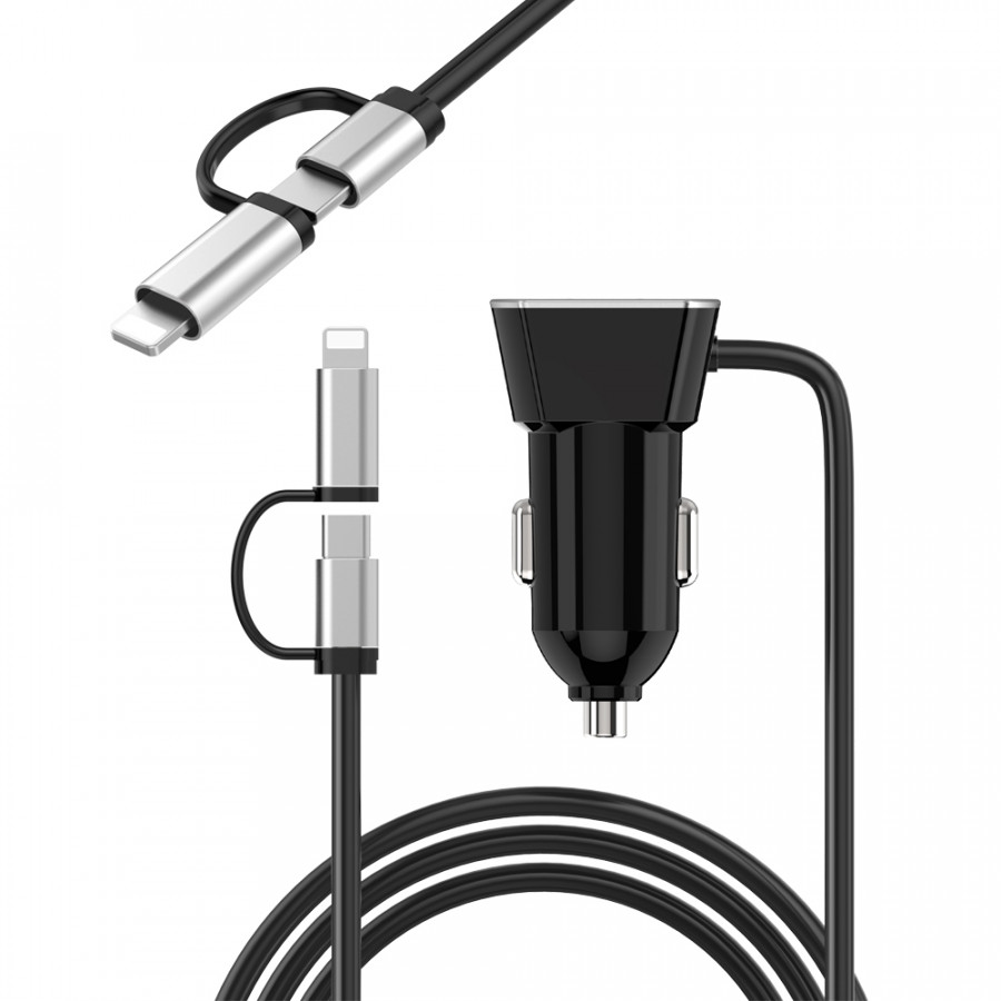 1904925 , 3088385843549 , 62_14591763 , 276000 , 2-Ports-2.4A-USB-Car-Charger-Ligtning-Micro-USB-Fast-Adapter-with-0.9m-3ft-Extension-Cord-Cable-for-MPV-Car-Truck-Phone-62_14591763 , tiki.vn , 2 Ports 2.4A USB Car Charger Ligtning Micro USB Fast Adap 2 Ports 2.4A USB Car Charger Ligtning Micro USB Fast Adapter with 0.9m/3ft Extension Cord Cable for MPV Car Truck Phone