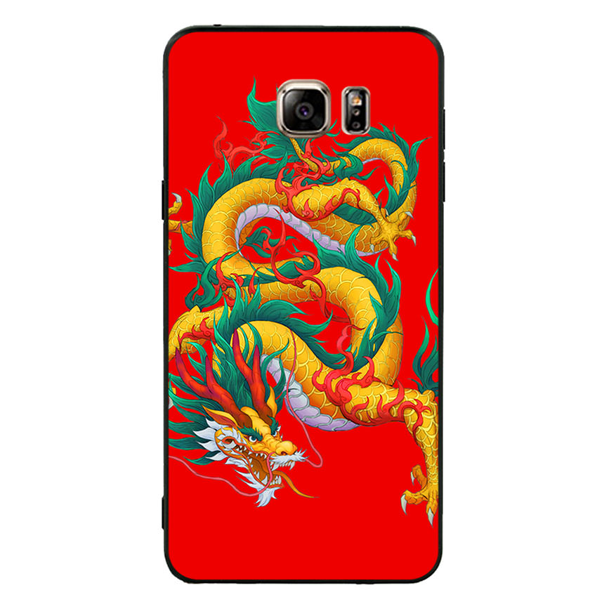 Ốp lưng viền TPU cho điện thoại Samsung Galaxy Note 5 - Dragon 09