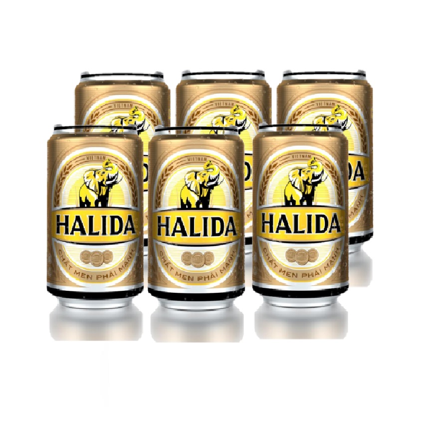 Lốc 6 lon bia Halida  (330mlx6)