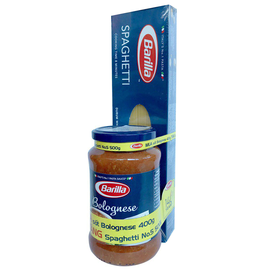 1986267 , 8076809513678 , 62_740115 , 172000 , Sot-Thit-Barilla-Bolognese-400g-Tang-Kem-Mi-Barilla-Soi-Hinh-Ong-Soi-Vua-So-5-Spaghetti-500g-62_740115 , tiki.vn , Sốt Thịt Barilla Bolognese (400g) - Tặng Kèm Mì Barilla Sợi Hình Ống Sợi Vừa Số 5 Spaghe Sốt Thịt Barilla Bolognese (400g) - Tặng Kèm Mì Barilla Sợi Hình Ống Sợi Vừa Số 5 Spaghetti (500g)