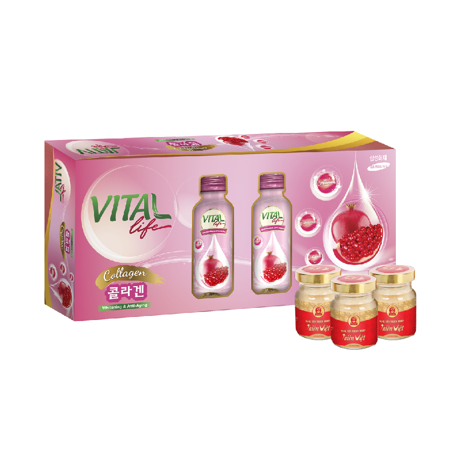 18501471 , 2838498423135 , 62_19242054 , 330000 , Hop-6-Chai-Nuoc-Uong-Collagen-Dep-Da-Han-Quoc-Vital-Life-Chiet-Xuat-Luu-Tang-3-lo-Yen-Thien-Viet-62_19242054 , tiki.vn , Hộp 6 Chai Nước Uống Collagen Đẹp Da Hàn Quốc Vital Life - Chiết Xuất Lựu - Tặn Hộp 6 Chai Nước Uống Collagen Đẹp Da Hàn Quốc Vital Life - Chiết Xuất Lựu - Tặng 3 lọ Yến Thiên Việt