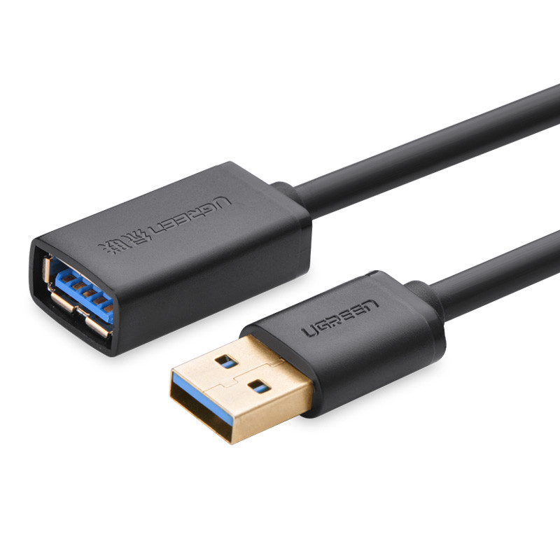 Dây nối dài USB 3.0 mạ vàng dài 1M UGREEN US115 10368 (đen)