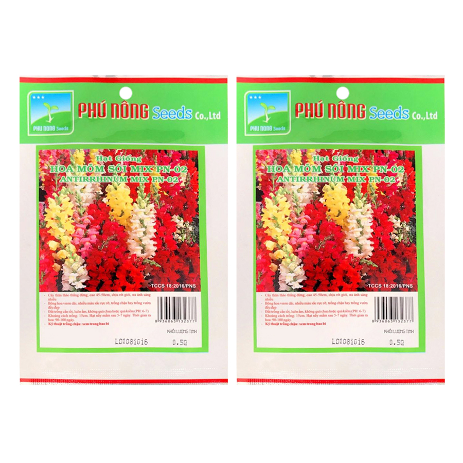 904577 , 7785336943728 , 62_1695555 , 80000 , Bo-2-Goi-Hat-Giong-Hoa-Mom-Soi-Mix-PN02-Phu-Nong-Tren-1000-Hat--Goi-62_1695555 , tiki.vn , Bộ 2 Gói Hạt Giống Hoa Mõm Sói Mix PN02 Phú Nông (Trên 1000 Hạt / Gói) Bộ 2 Gói Hạt Giống Hoa Mõm Sói Mix PN02 Phú Nông (Trên 1000 Hạt / Gói)