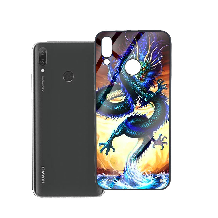 Ốp Lưng Kính Cường Lực cho điện thoại Huawei Y9 2019 - Dragon 08