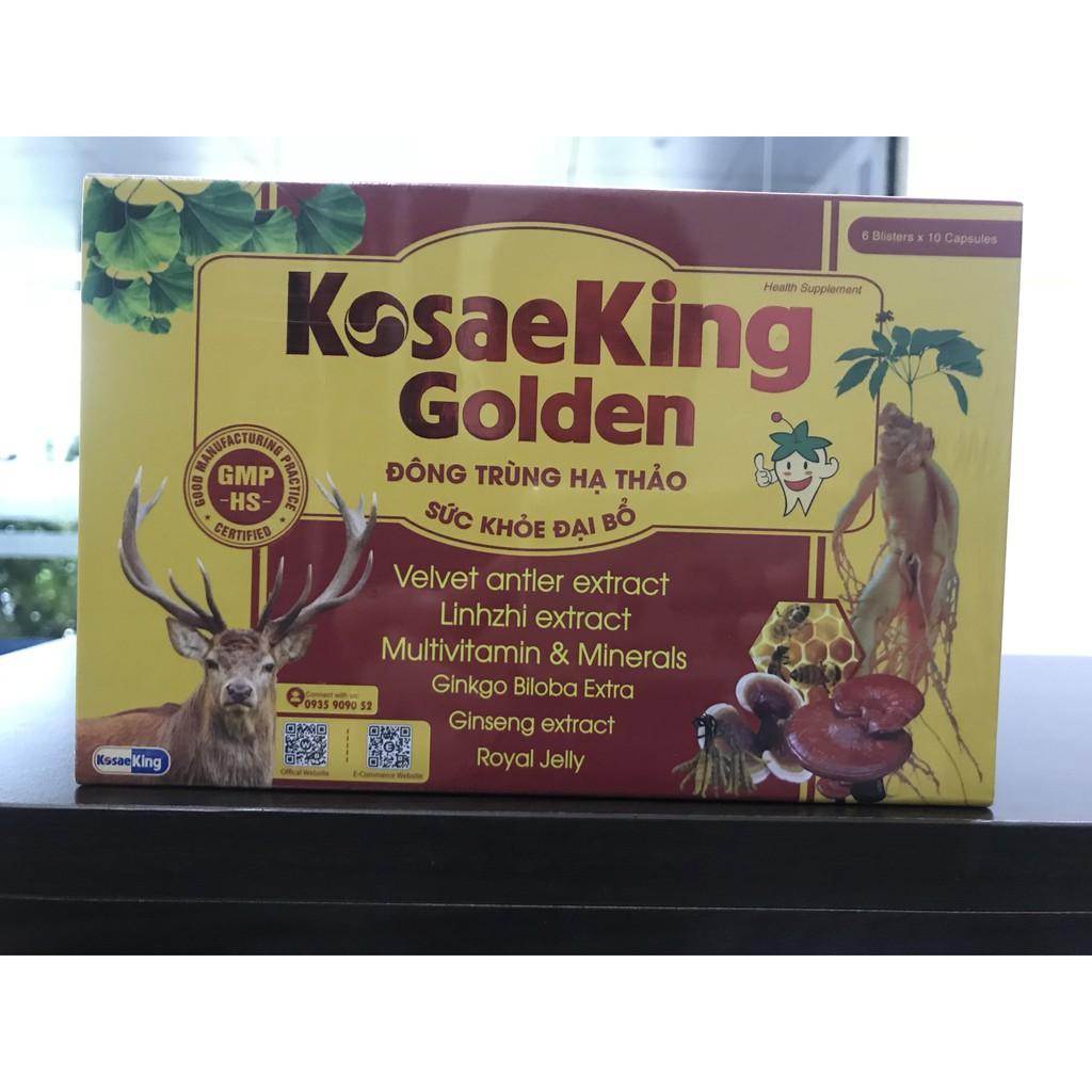 TPBVSK Đông trùng hạ thảo Kosaeking Golden hộp cứng 60 viên Mua 4 tặng 1