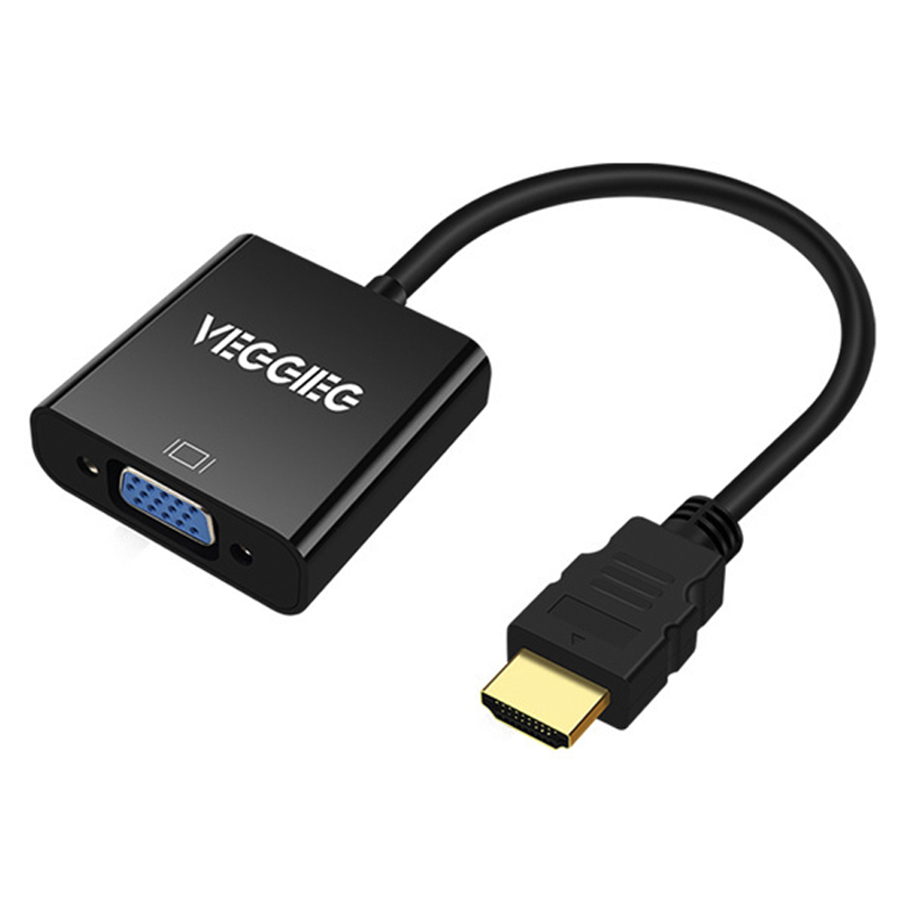 Cáp chuyển đổi HDMI ra VGA 1080 VEGGEIG H-V1B - Màu đen