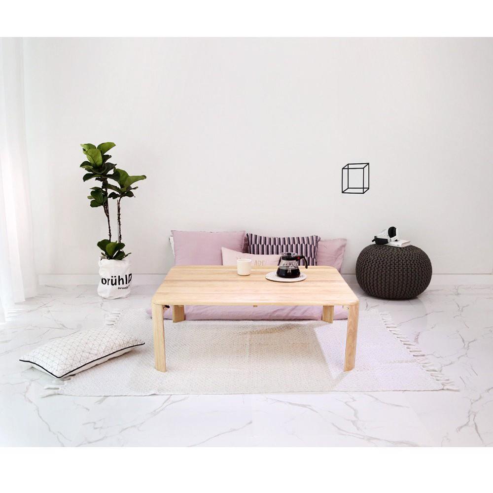 Bàn Xếp Gọn Chân Bánh Mì Gỗ Tự Nhiên 100%- Nâu