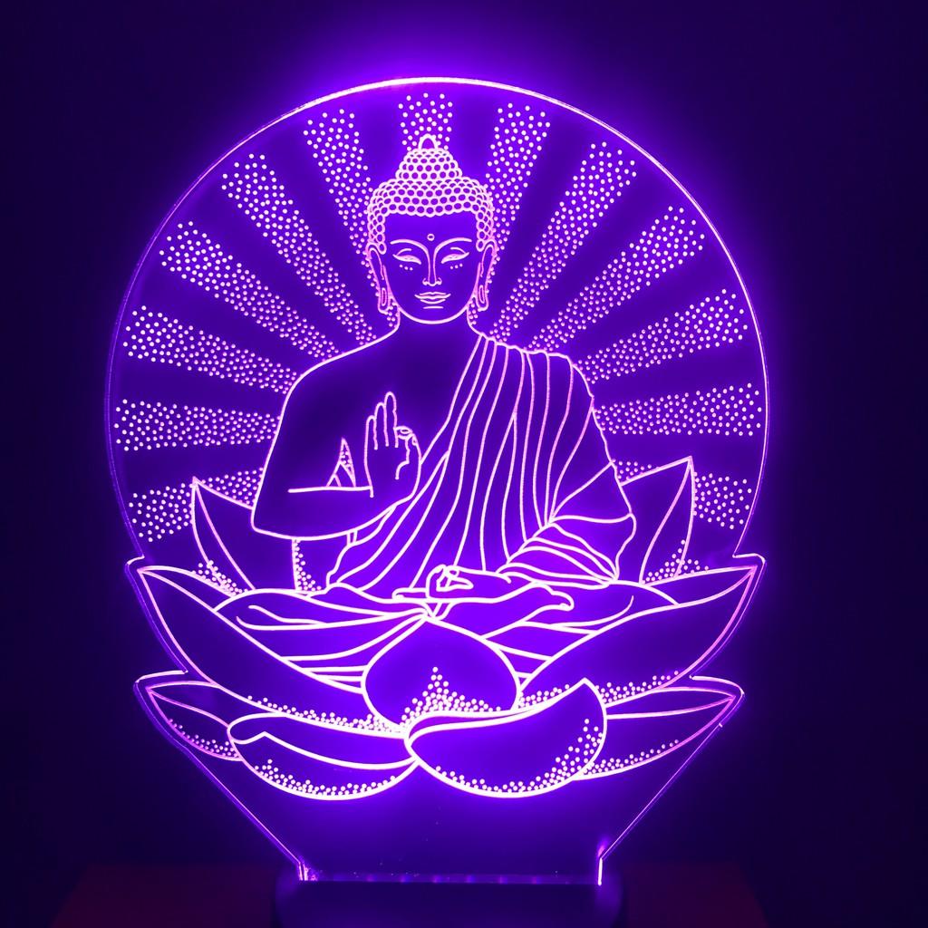 Đèn led 16 màu hình PHẬT THÍCH CA, quà tặng người thân,