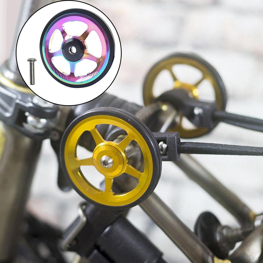 2pcs Folding Bike Easy Wheel Transport Easywheel For Brompton Transport