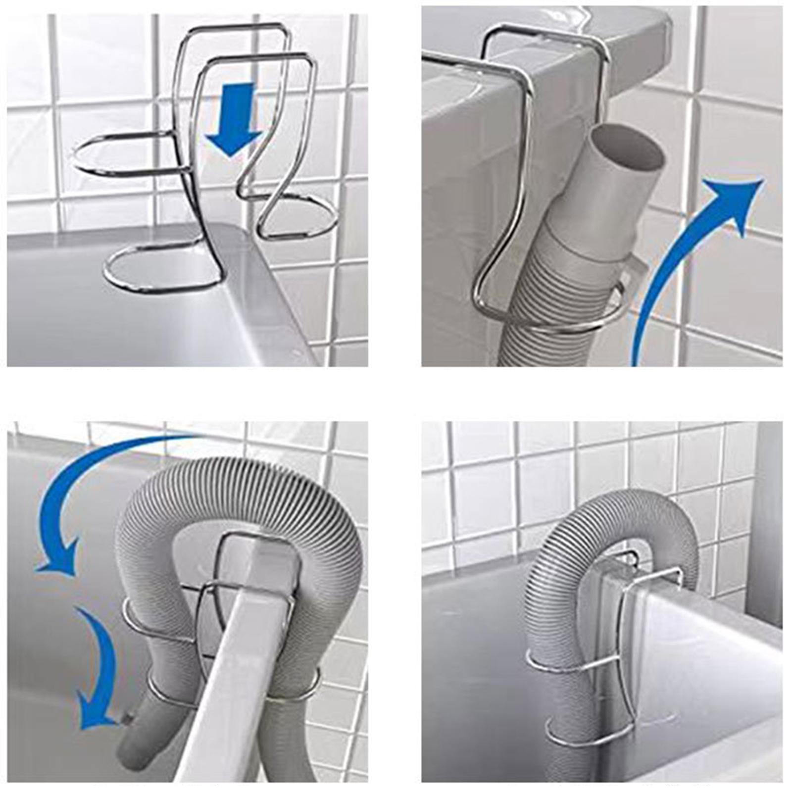 Laundry Tub Discharge Hose Clip Flexible Washing Machine Drain Hose Support