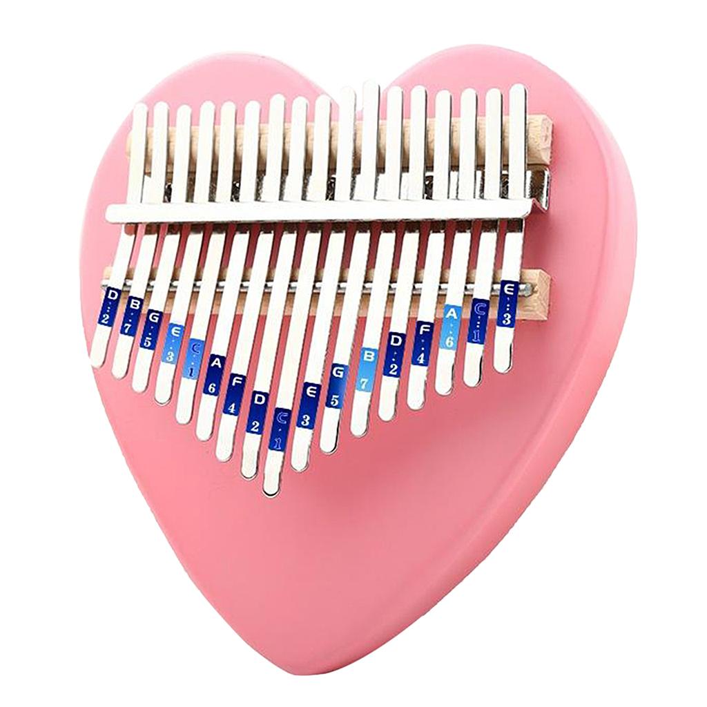 Kalimba 17 Keys Thumb Piano with Study Instruction and Tune Hammer, Portable Mbira Wood Finger Piano, Gift for Kids Adult Beginners Professional