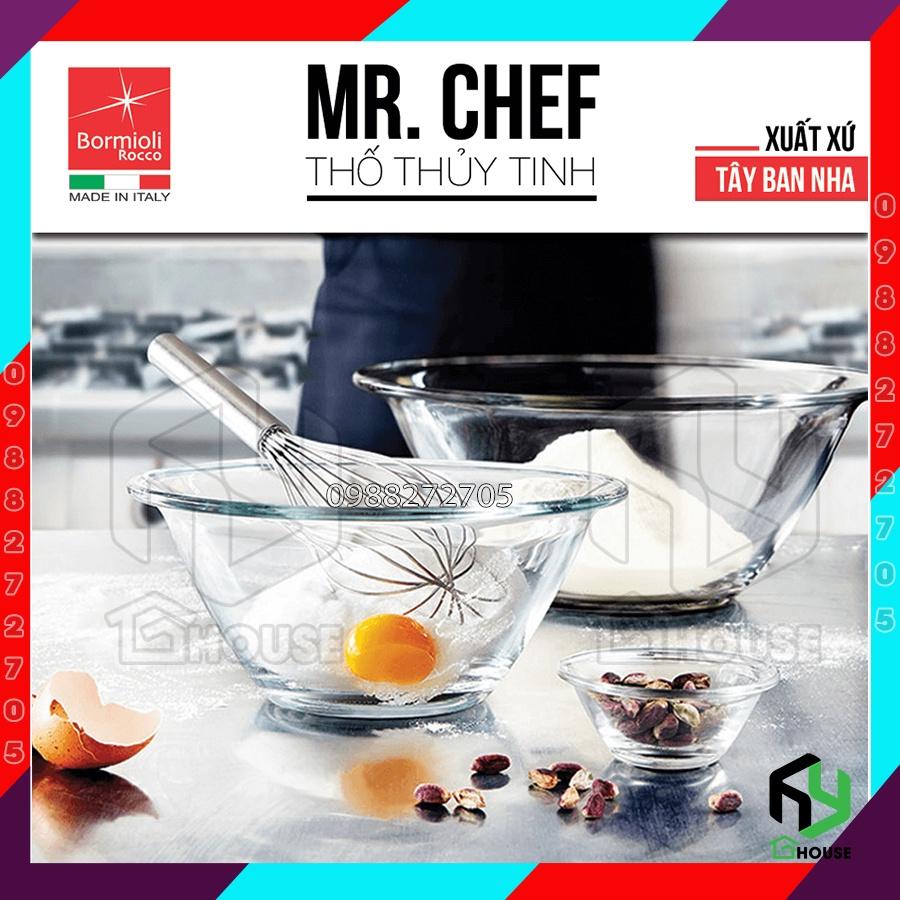 Thố trộn bột thủy tinh - Tô trộn salad thủy tinh Mr-Chef -Hàng Chính Hãng