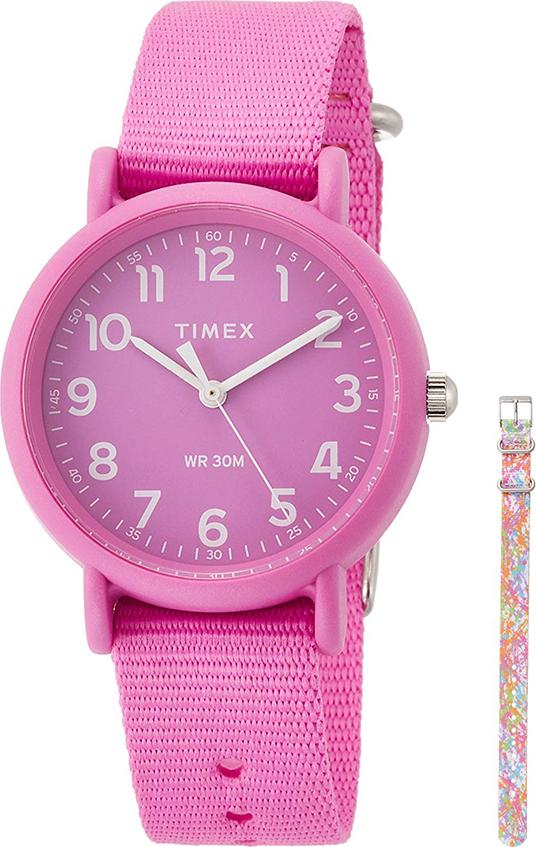 Đồng Hồ Dây Vải Nữ Timex Weekender Color Rush 34mm - TWG018100