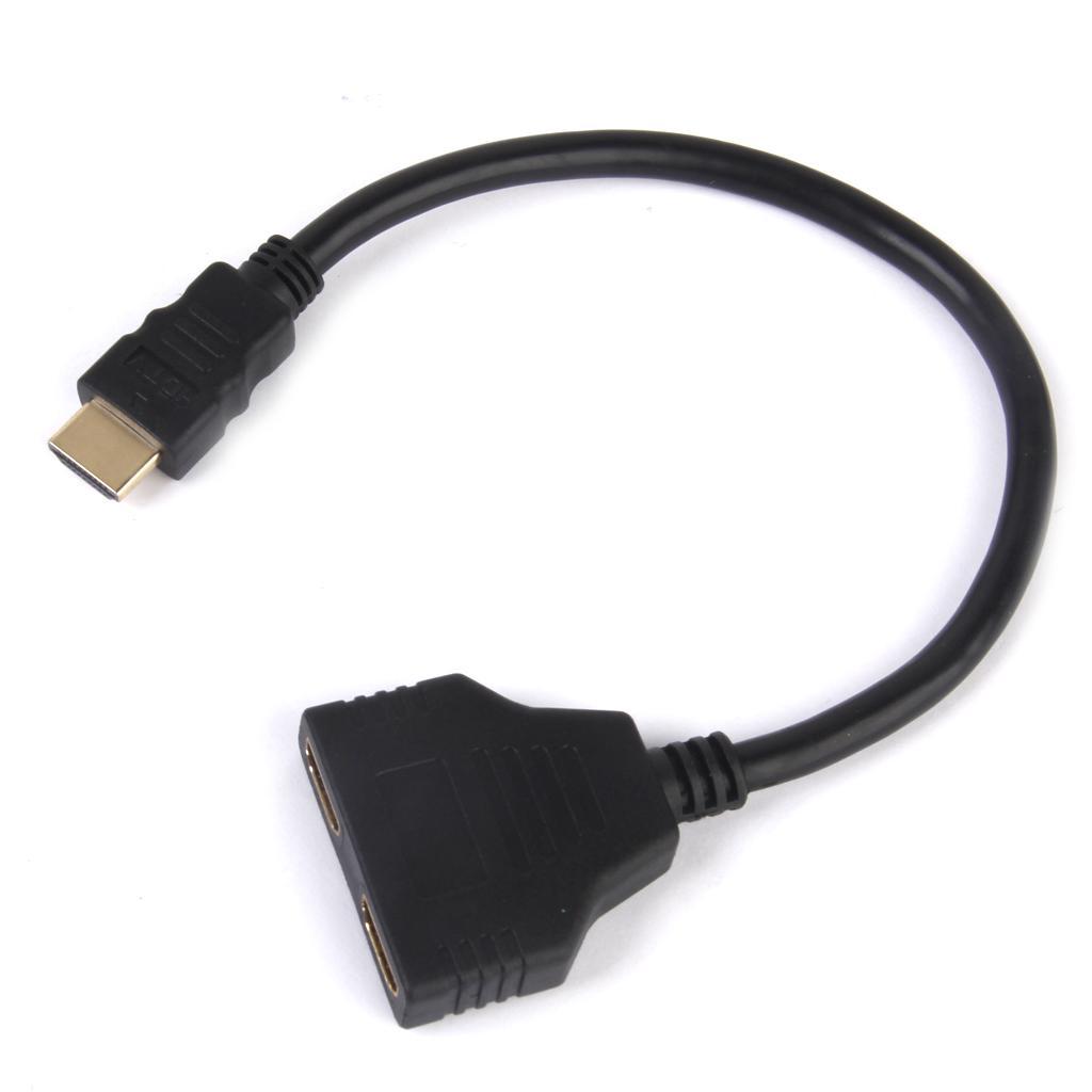 Male to 2 Female Connector Cable Converter Plug for HDTV LCD Monitor