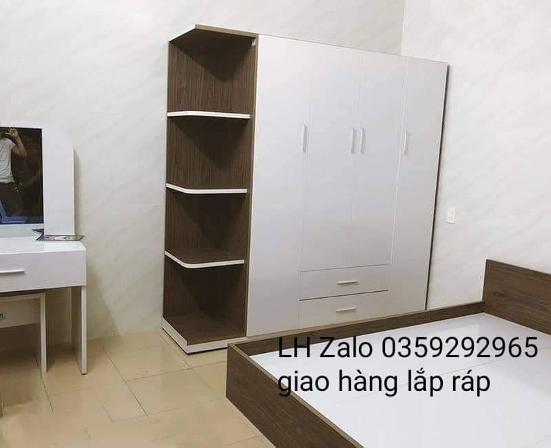 Tủ nhựa đài Loan 4 cánh 1 kệ