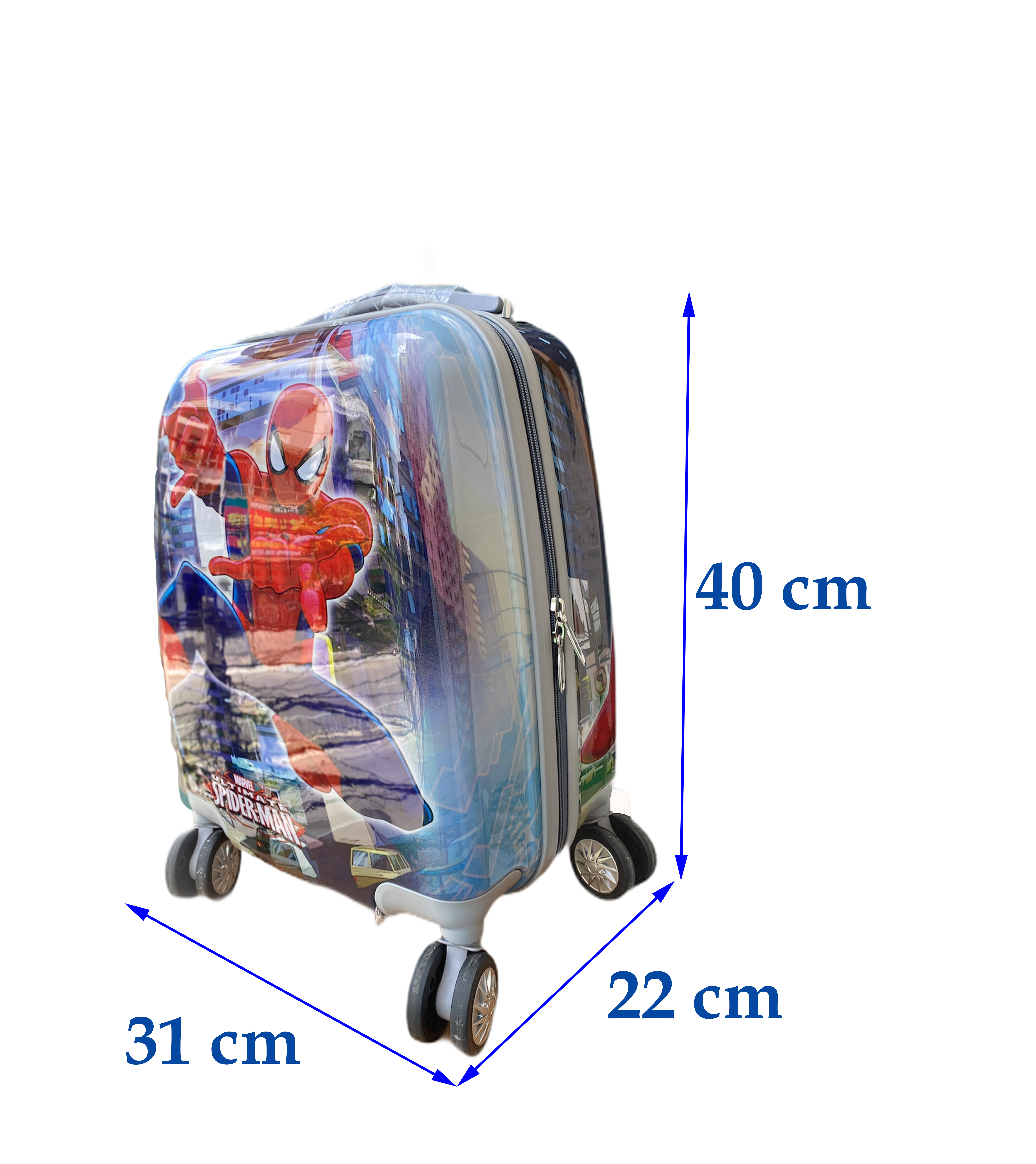 Valy kéo nhựa in hình siêu nhân nhện cho bé trai