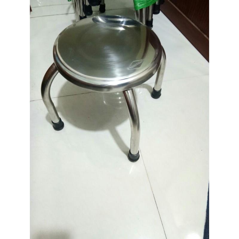 Ghế đẩu Inox - Ghế thường,Cao 3 tấc