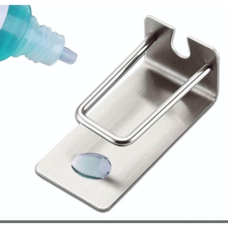 Kệ Inox 304 Để Bàn Chải Và Cốc Đánh Răng Dán Tường Cao Cấp