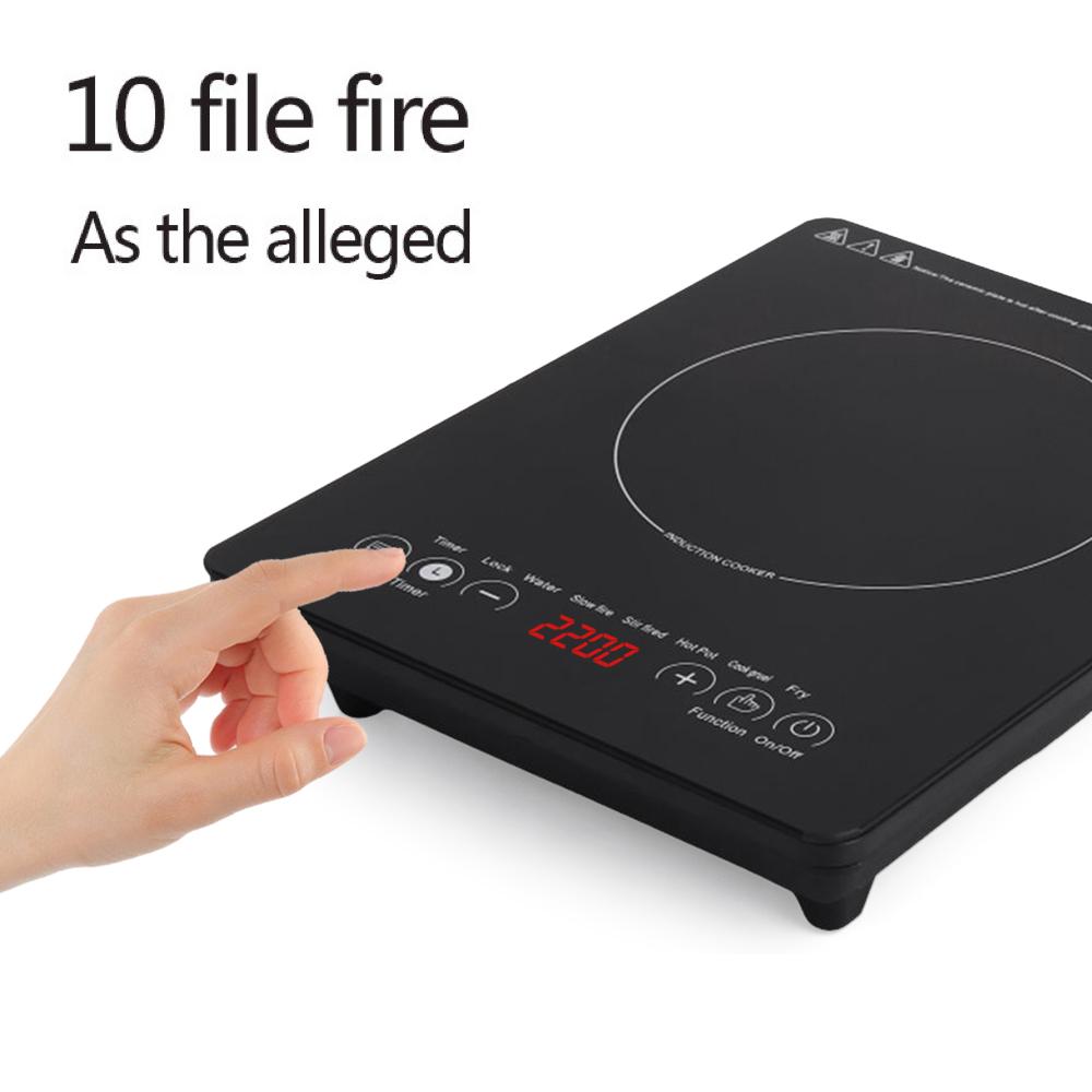 Induction Cooker Home Smart Kitchen Appliances 2200W High Power Intelligent Touch Screen Panel Portable Kitchen Range