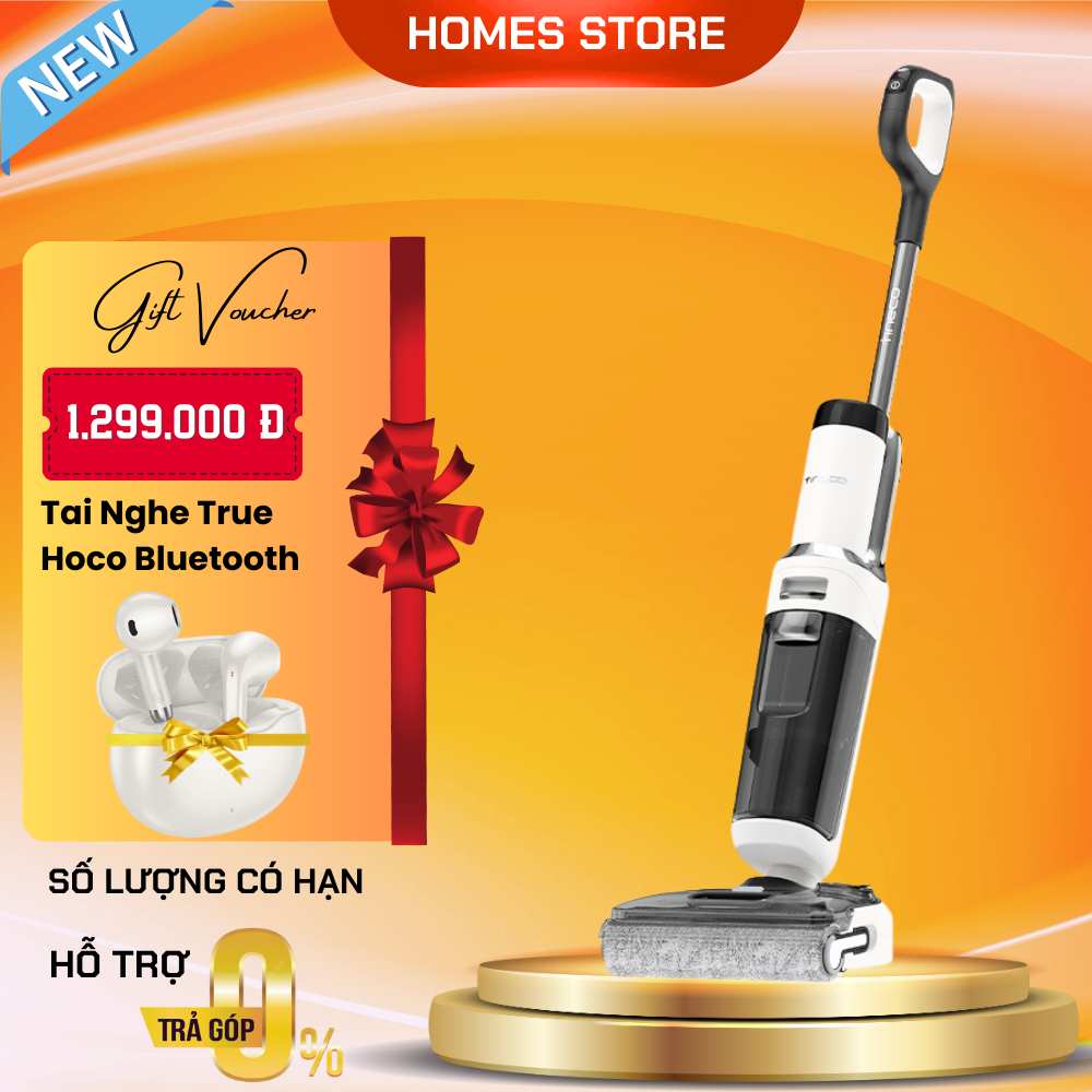 Máy Lau Sàn Khô Uớt Tineco Floor One S6 Stretch Pro Lực Hút 20.000 Pa - Hàng Chính Hãng