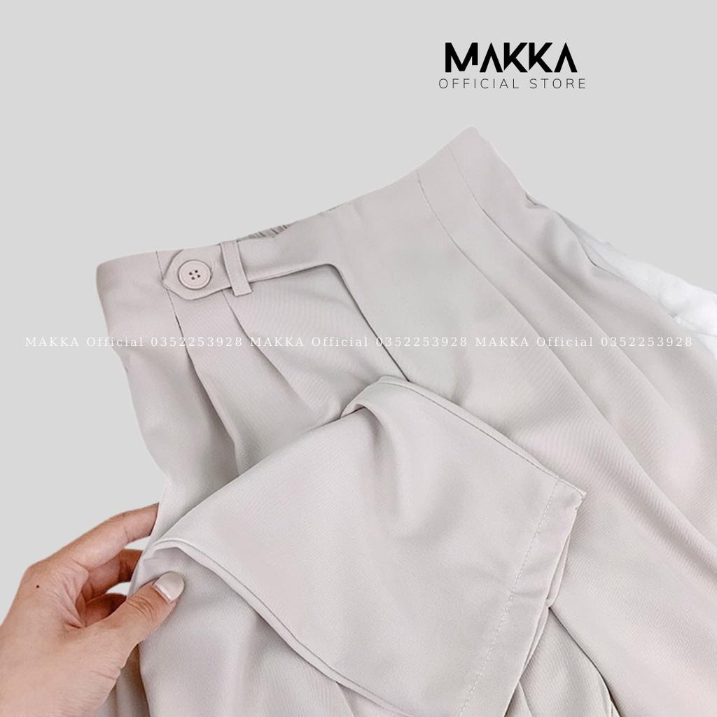 Quần baggy 1 khuy lệch chun sau đi làm đi chơi 4 màu đen trắng xanh kem BAGGY1