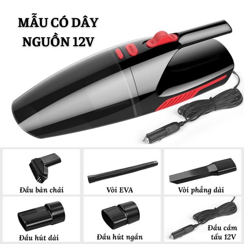 Máy Hút Bụi Ô Tô Cầm Tay Mini Không Dây 120W Sử Dụng Đa Năng Trong Nhà Trên Xe Hơi