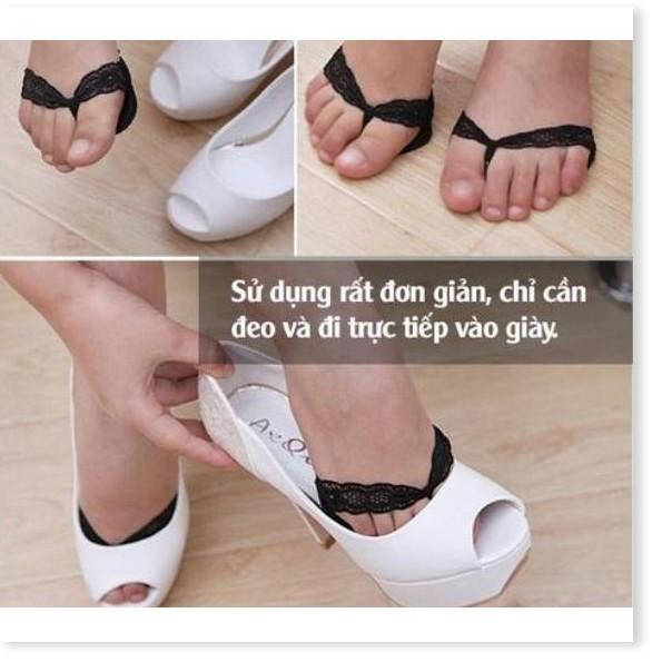 Đệm lót giày bằng vải phối ren xỏ ngón - nâng niu đôi chân bạn