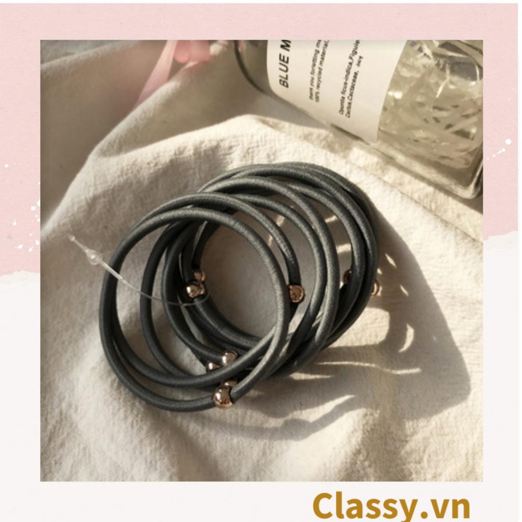 Dây cột tóc Classy dây buộc tóc bền dai, họa tiết xinh xắn nhiều màu cho bạn nữ PK1086