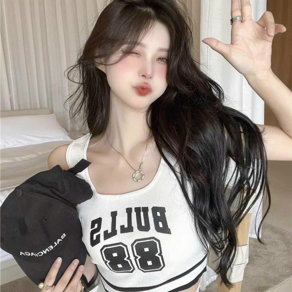 Áo 2 dây croptop cotton nữ sẵn đệm ngực cá tính, áo tập gym chạy bộ thể thao kiểu nữ