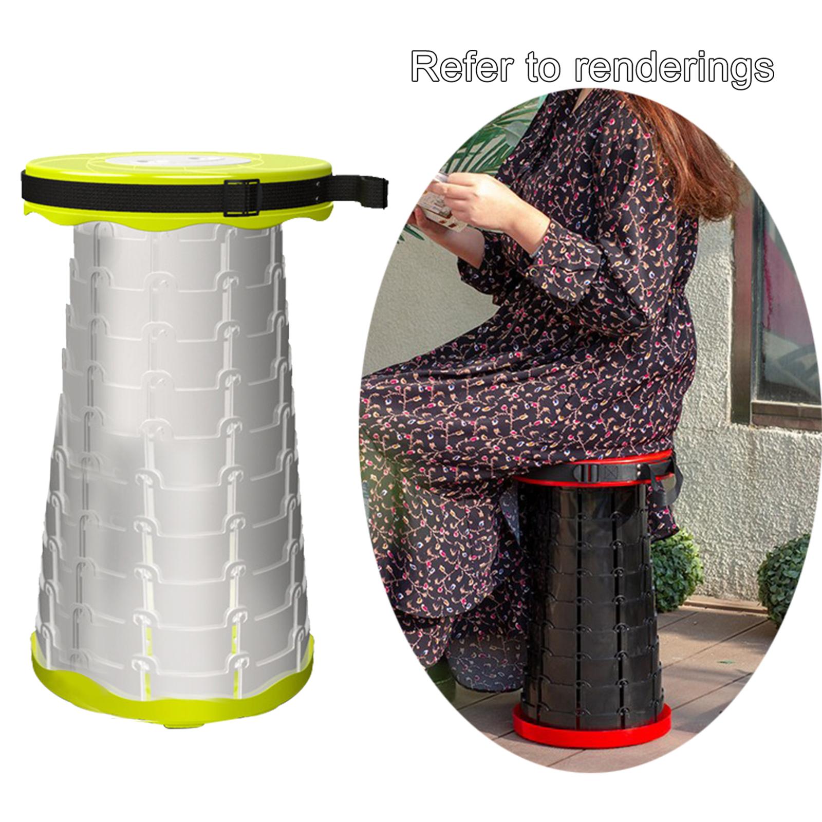 Camp Folding Retractable Seat Collapsible Telescoping Stool