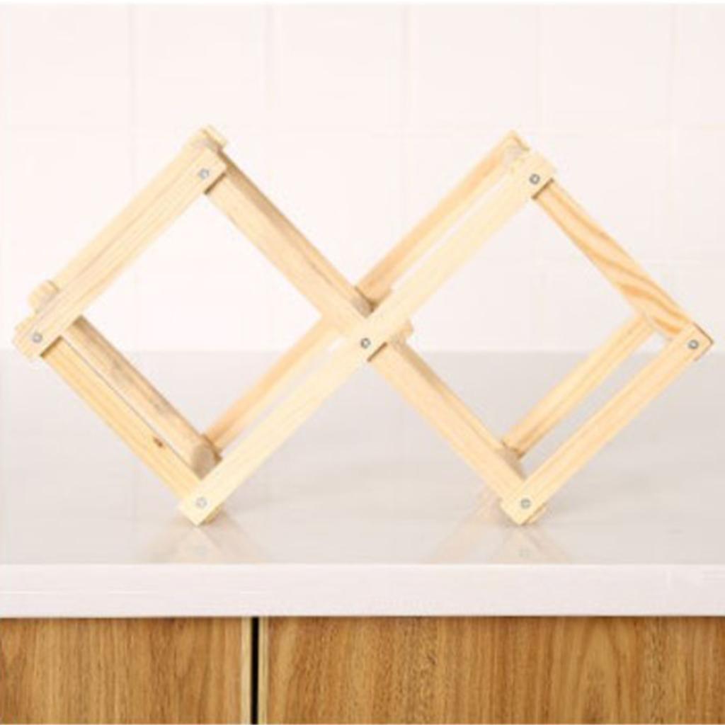 Wooden Red Wine Rack Bottle Holder Display Shelf Foldable