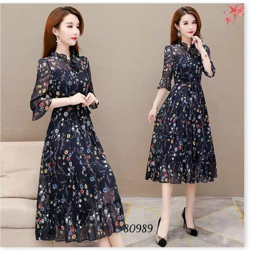 ĐẦM LỤA HOA NỮ CỰC HOT SANG TRỌNG CHO CÁC NÀNG HQ FASHION NEW