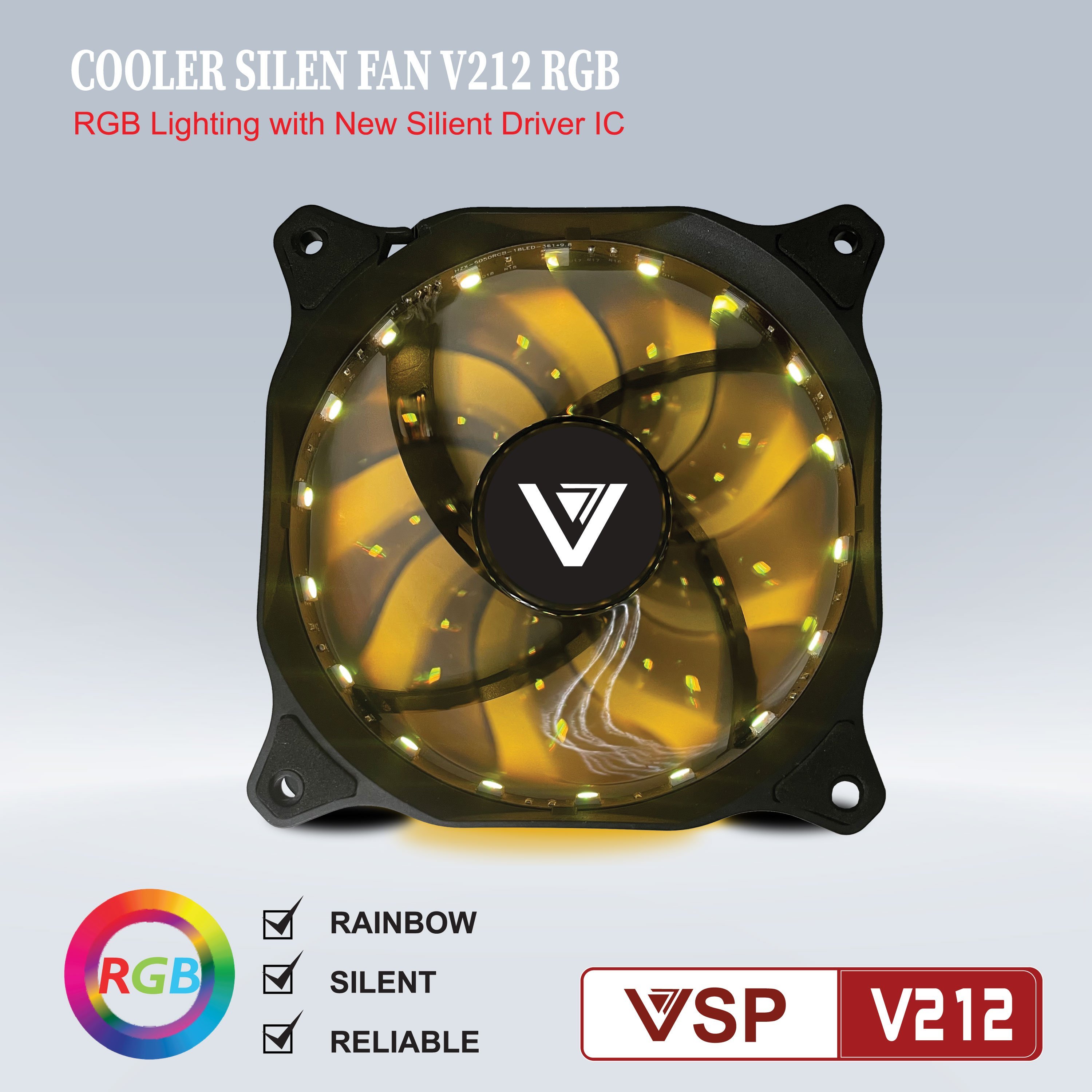 Fan V212 LED RGB - Hàng chính hãng