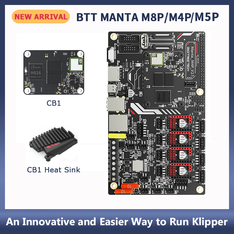 BIGTREETECH Manta M4P M8P M5P Bo Mạch Chủ 32bit Với CB1 cho Klipper Raspberry Pi CM4 Voron V0 Ender 3 Bảng Điều Khiển Máy In 3D