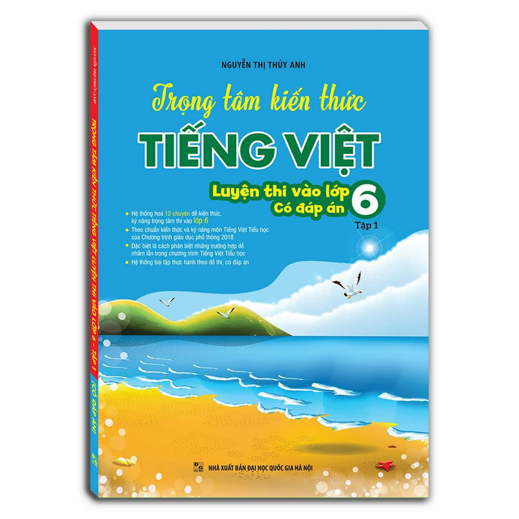 Sách - Combo 2c Trọng tâm kiến thức tiếng việt (luyện thi vào lớp 6) 2 tập (có đáp án)