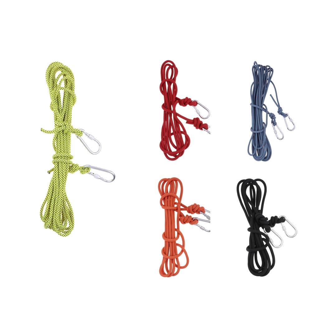 6mmx10m Climbing Auxiliary Rope Static Sling Fall Protection Safety Gear Descending Backpacking Roofing