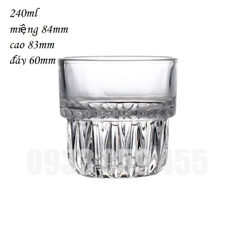 Ly cốc uống sinh tố thủy tinh, ly cà phê 2 tầng cao cấp whisky glass