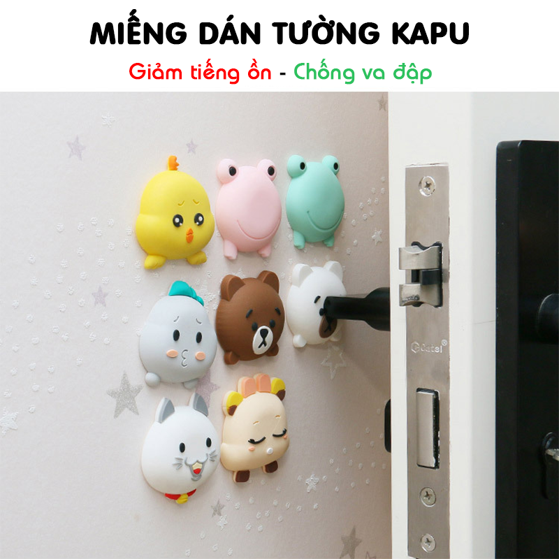 Núm Đệm Silicon CUTE Chống Va Đập Bảo Vệ Tường Và Tay Nắm Cửa - Miếng Chặn Cửa Nhiều Hình