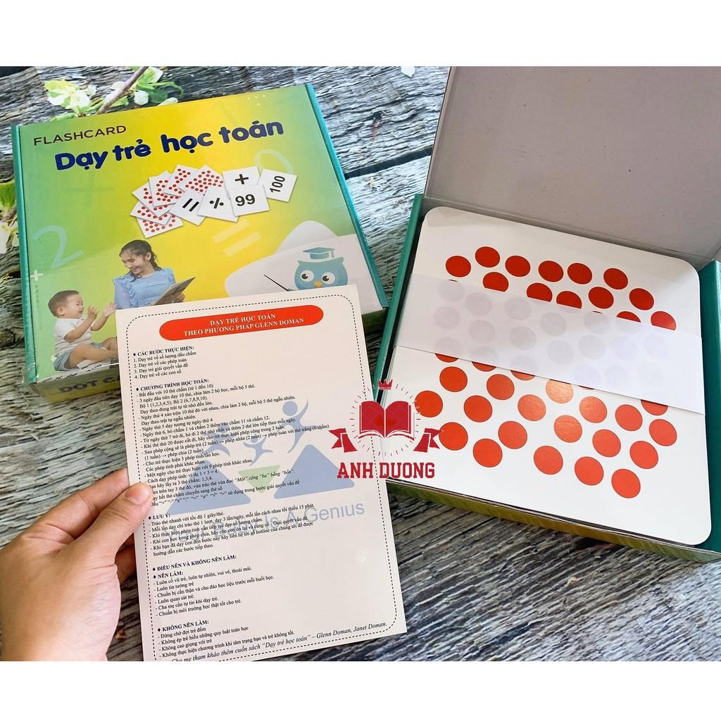 THẺ HỌC TOÁN DOT CARD Chuẩn GLENN DOMAN - Bộ Flashcard 50 chấm kèm dấu