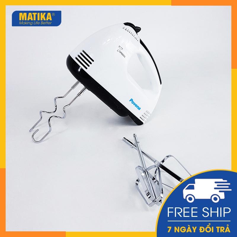 Máy đánh trứng POVENA máy trộn đa năng 2 đầu xoay 7 cấp độ tiện lợi PVN-3171 - Hàng chính hãng