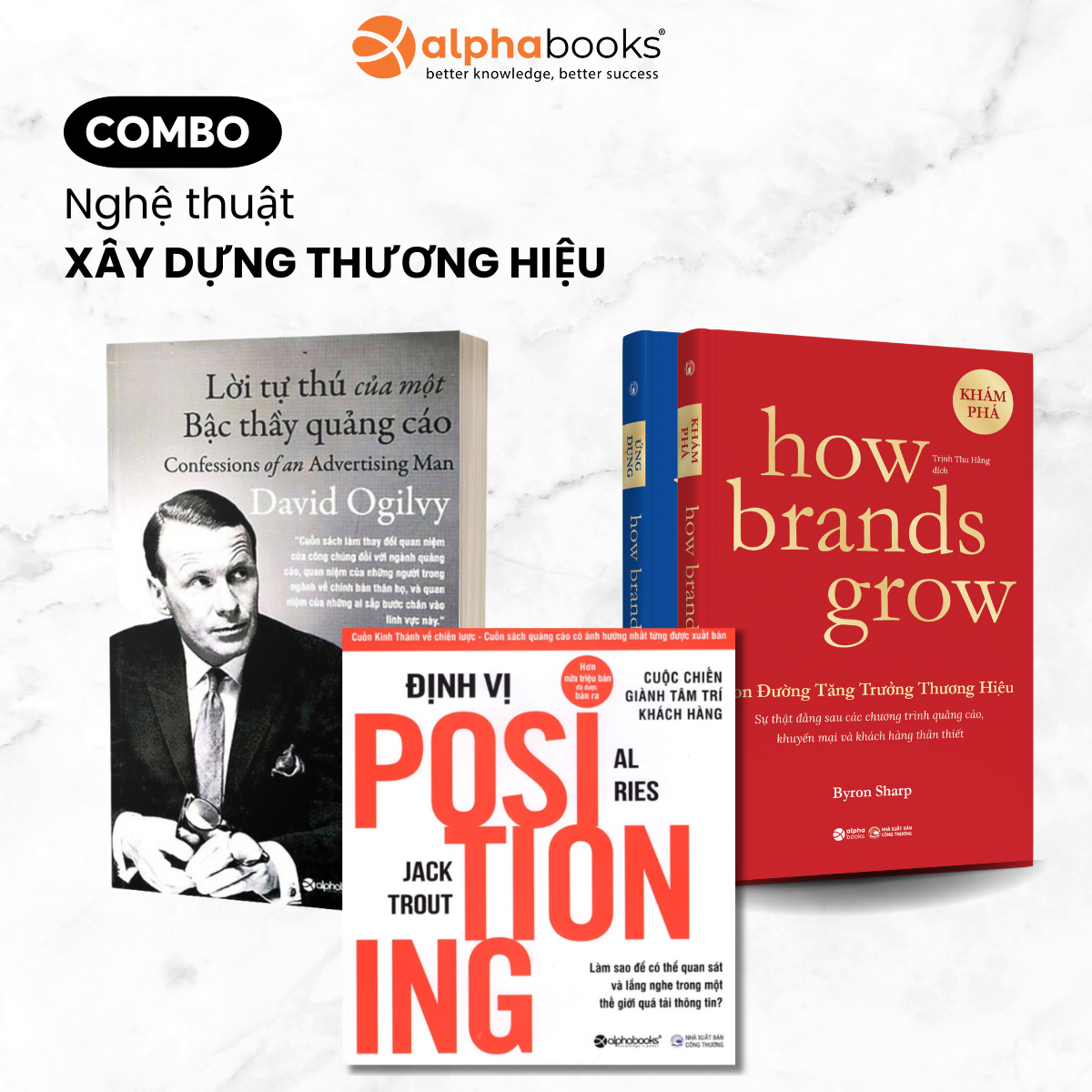 Combo Nghệ Thuật Xây Dựng Thương Hiệu: Con Đường Tăng Trưởng Thương Hiệu + Định Vị + Lời Tự Thú Của Một Bậc Thầy Quảng Cáo