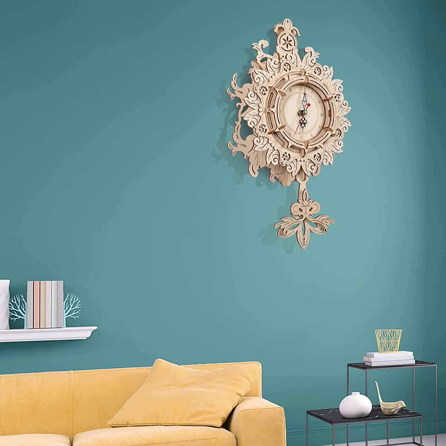 Đồ Chơi Xếp Hình Bằng Gỗ 3D, Đồng Hồ Treo Tường, Bộ Mô Hình Người Lớn Đồ Chơi Lắp Ráp Tự Làm
