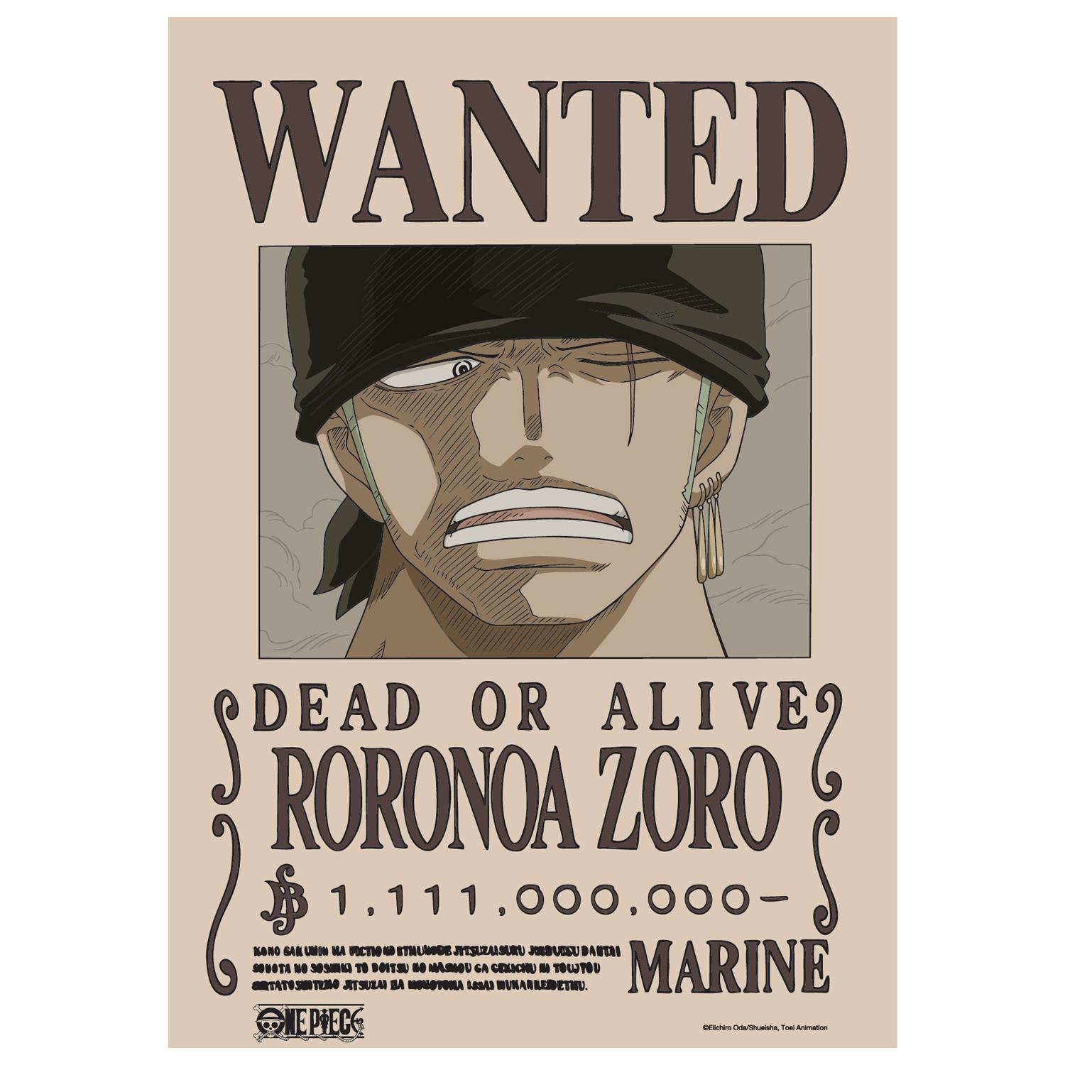 Poster One Piece V2 - Lệnh Truy Nã Zoro - TeenBox