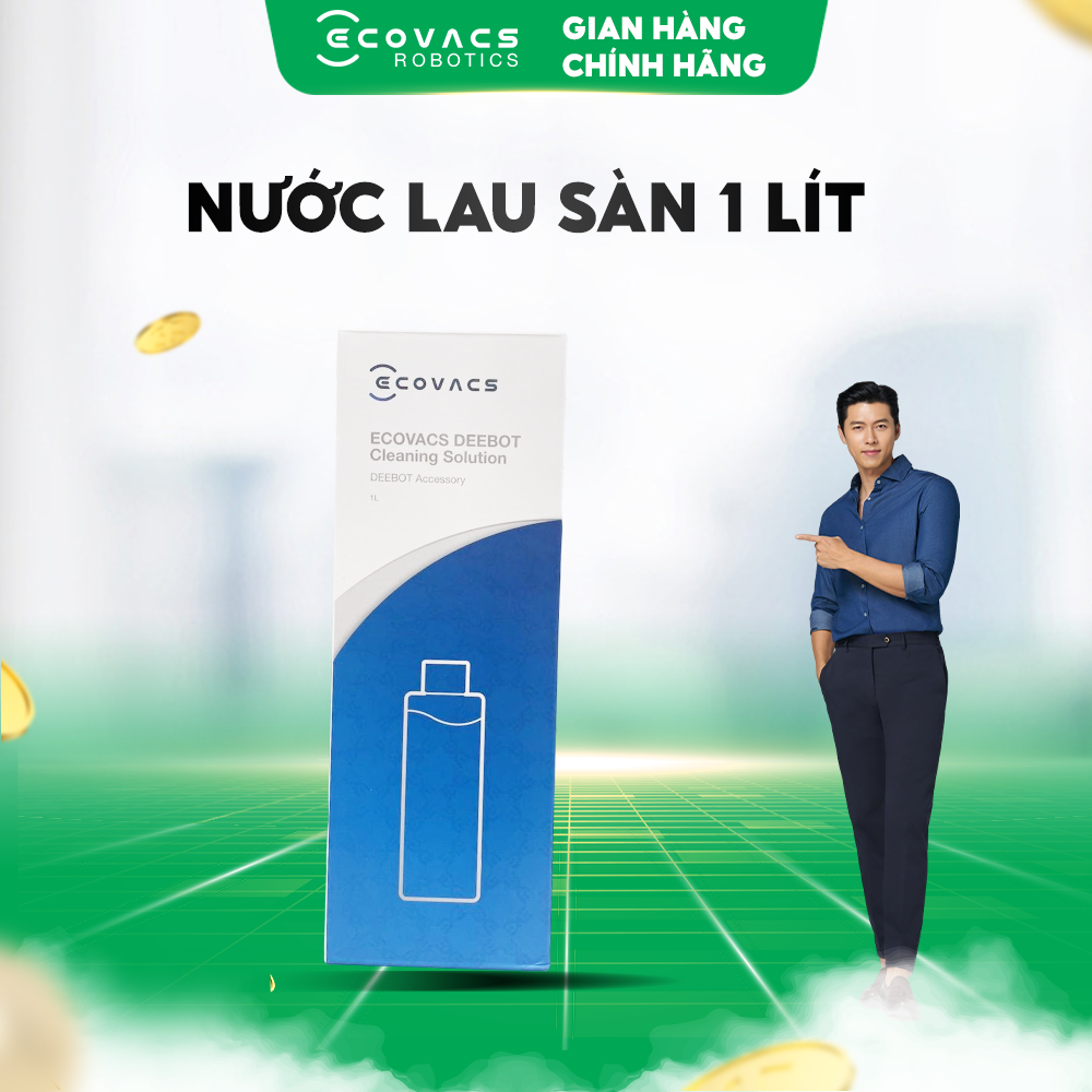 Nước lau sàn chuyên dụng cho Robot hút bụi lau nhà Ecovacs Deebot, Hàng chính hãng, Loại dung tích lớn 1 lít