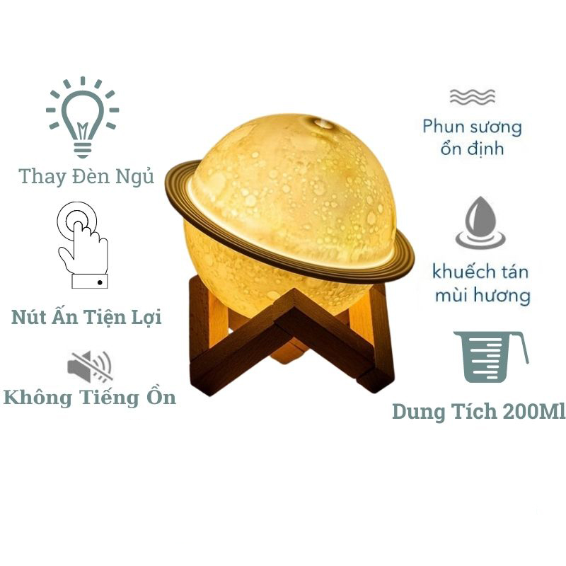 Máy Phun Sương Sao hỏa, siêu xinh,ba chế độ ánh sáng- D1508