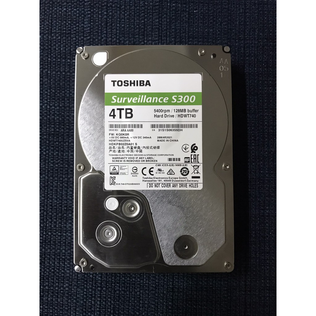 Ổ cứng HDD Toshiba S300 4TB Surveilance - Hàng Chính Hãng