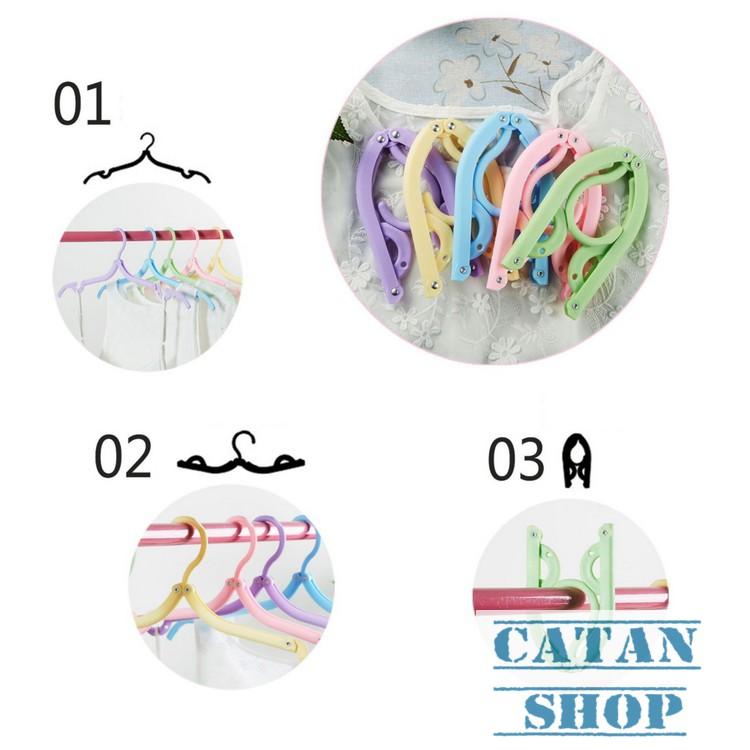 Combo 10 Móc treo quần áo xếp gọnkiểu Nhật, móc áo du lịch đa năng, mắc treo áo lót, áo ngực, áo 2 dâyGD57-MAXG-10