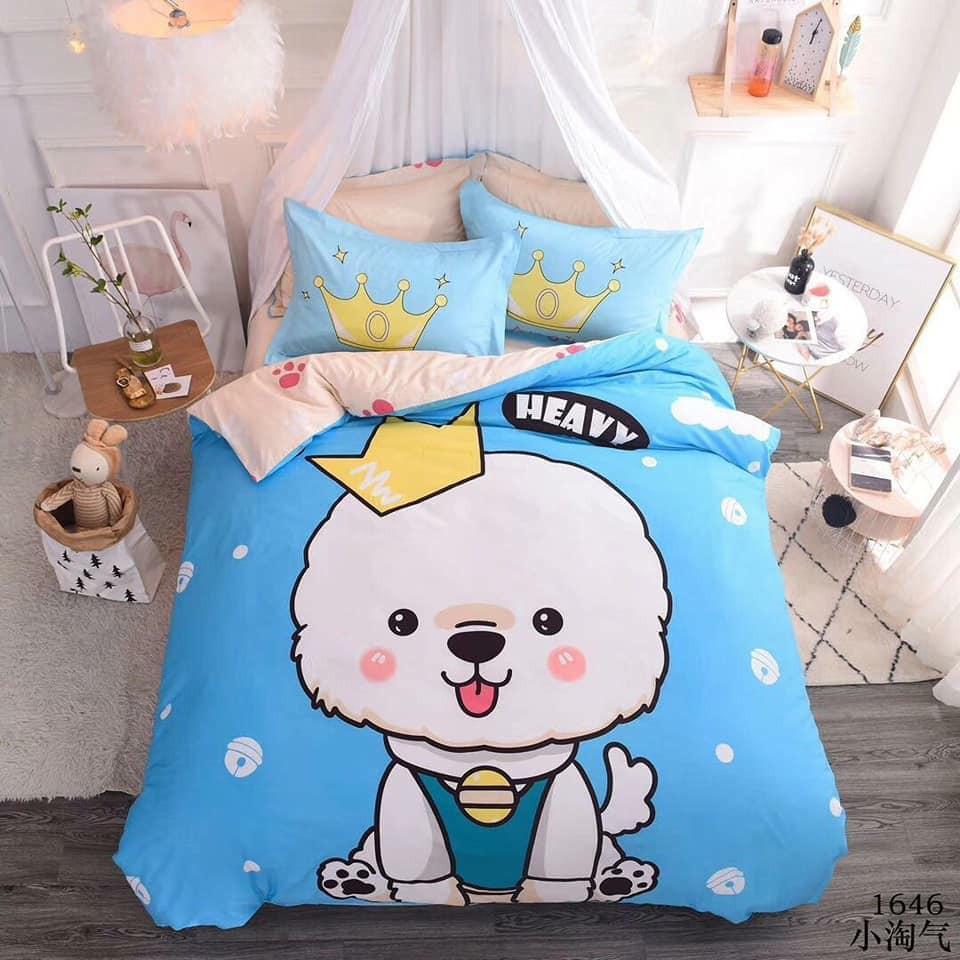 BỘ CHĂN GA COTTON HỌA TIẾT DỄ THƯƠNG
